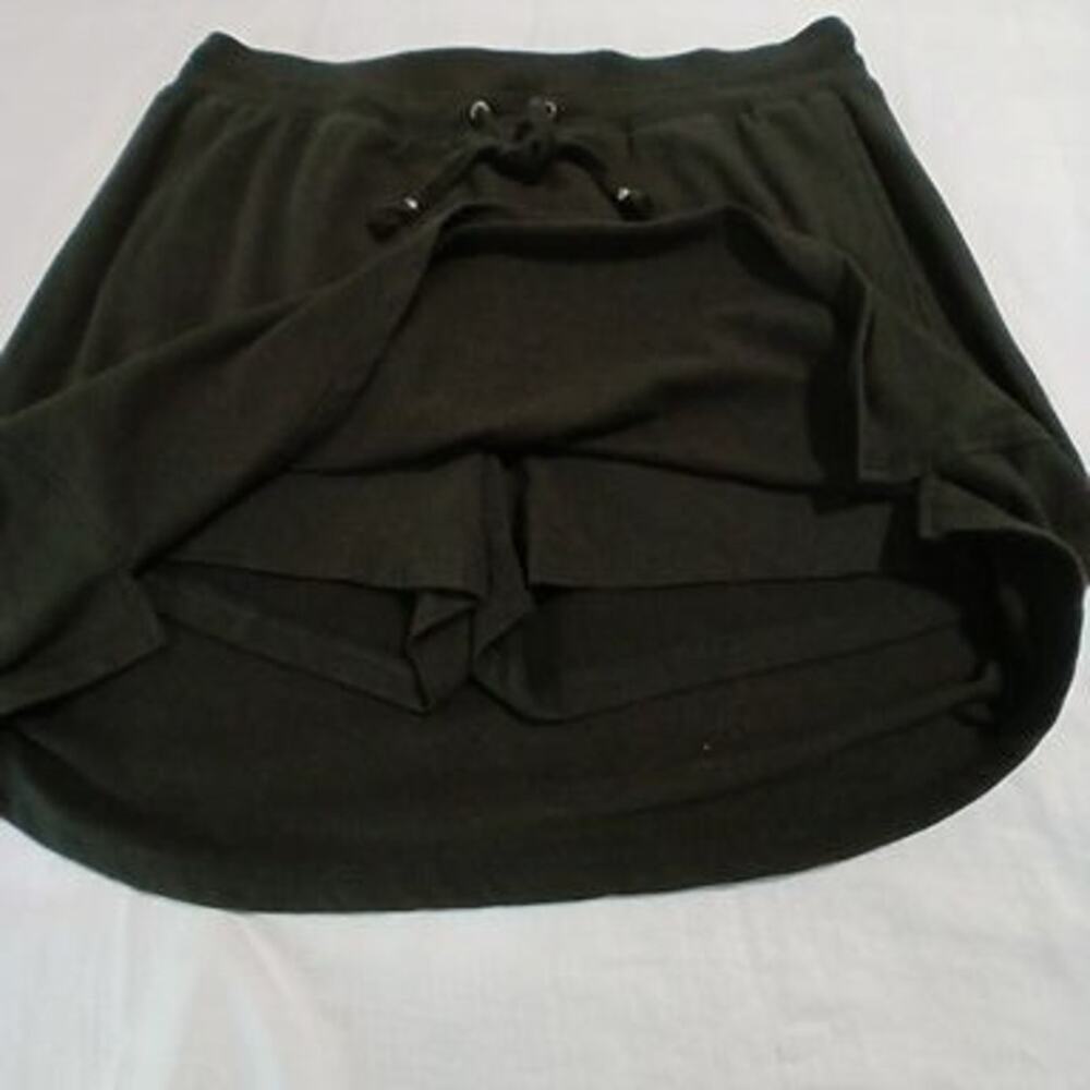 Ladies Green Tea XXL cotton/poly/spandex black skort pockets comfort side notch - Picture 4 of 11